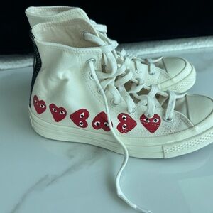 Converse High-Top Sneakers with Heart Design